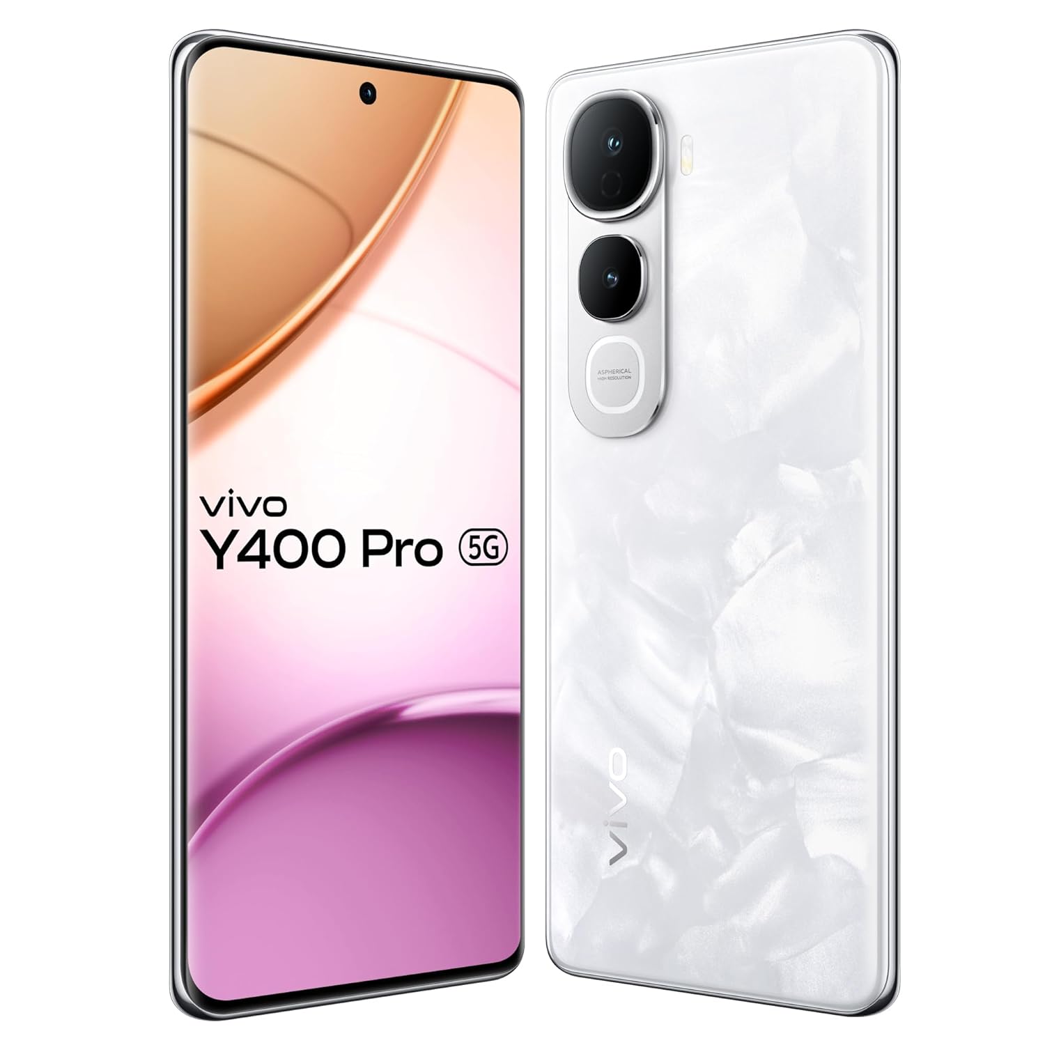 Vivo Y400 Pro 5G (Freestyle White, 8GB RAM, 128GB Storage) with No Cost EMI/Additional Exchange Offers
