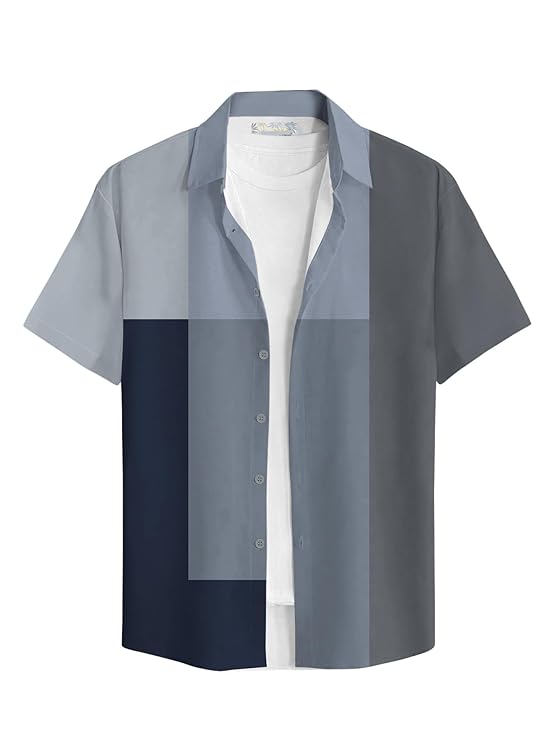 BULLMER Trendy Regular Fit Printed Causal Shirt for Men