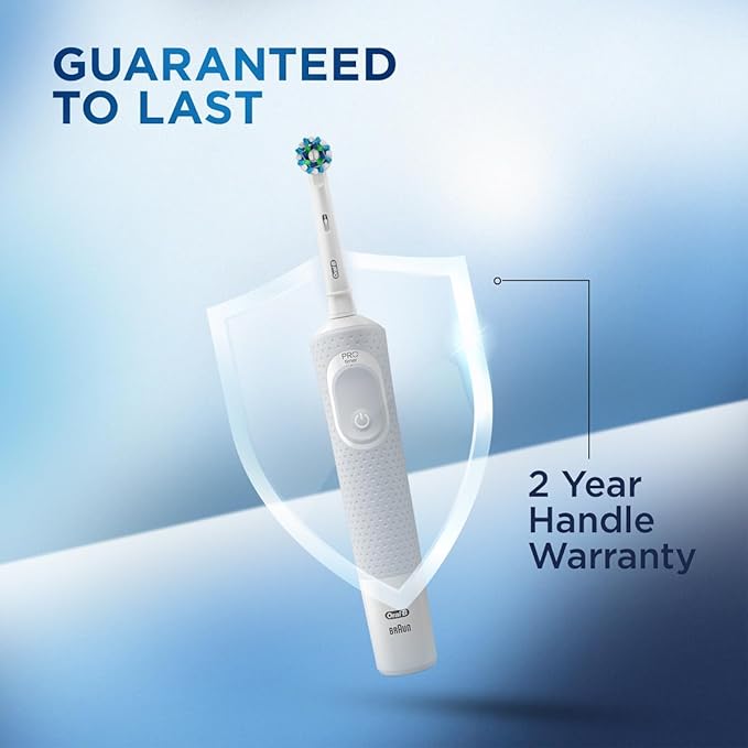Oral-B Vitality Rechargeable Rotating Electric Toothbrush For Adults With 4 Brush Heads &amp; 2 Modes