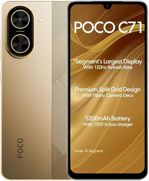 POCO C71, Desert Gold (6GB, 128GB)