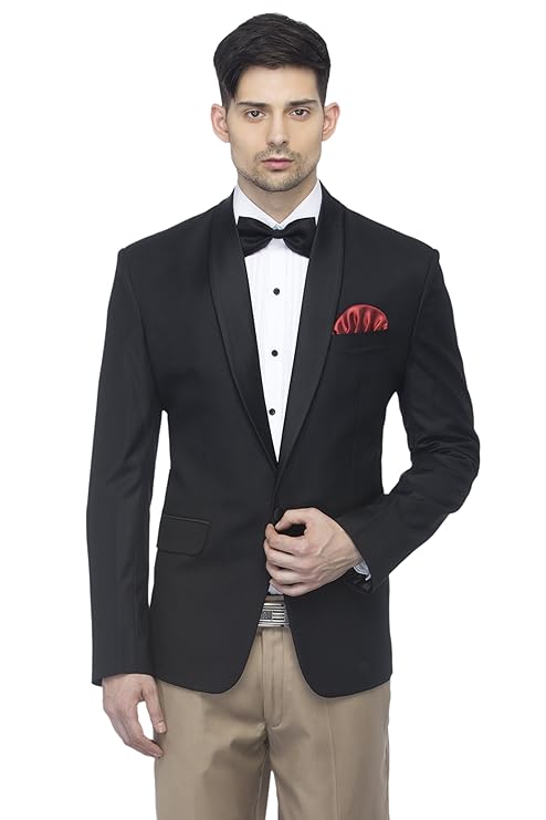 FAVOROSKI Men Polyester and Viscose Tuxedo Blazers