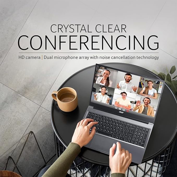 acer SmartChoice Aspire Lite, AMD Ryzen 5-5625U Processor, 16 GB/512 GB, Full HD, 15.6"/39.62 cm, Windows 11 Home, Steel Gray, 1.59 kg, AL15-41, Metal Body, Thin and Light Laptop