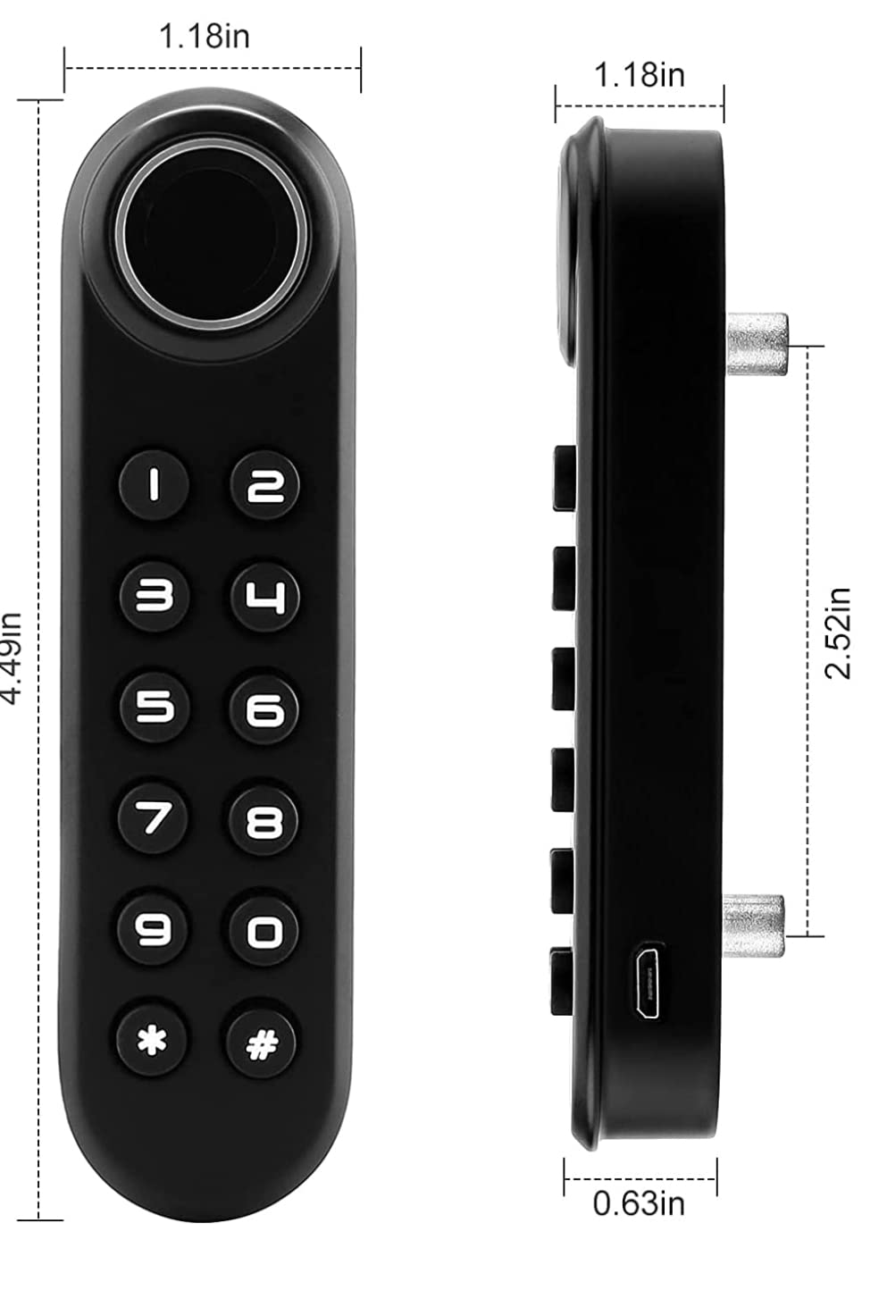 Escozor Smart Furniture Digital Keyless Lock For Home (D Amaze),Black