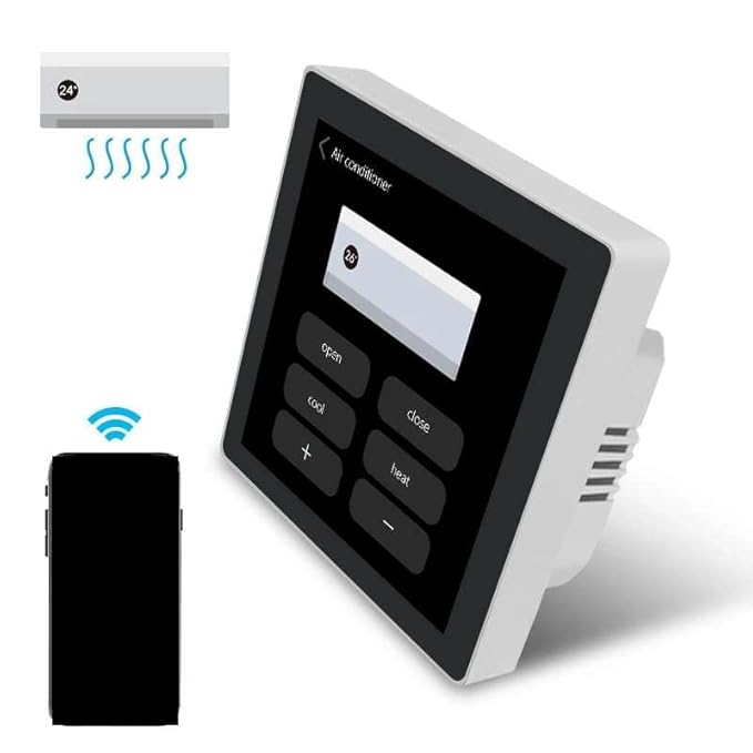 Nimmz Collection;Smart Home Control Panel: 4-Inch Touchscreen in-Wall Zigbee Switch for Seamless Home Automation