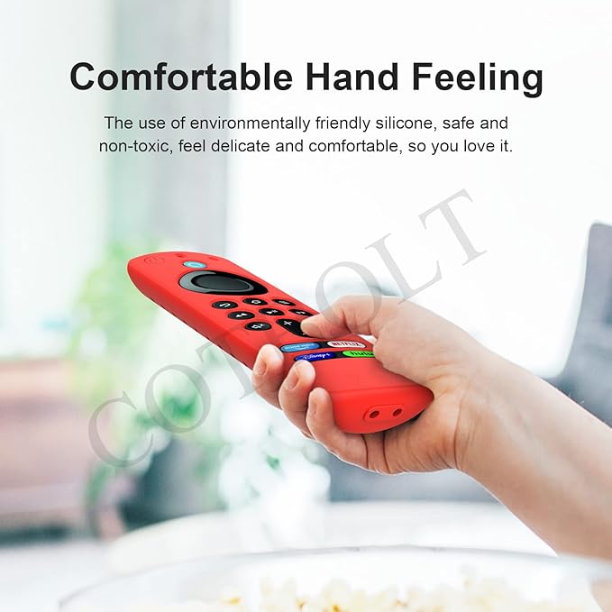 Silicon Case Compatible with Fire TV Stick 2021 Remote Control 3rd Generation Alexa Voice Firetvstick Cover (Black) (Remote Not Included)