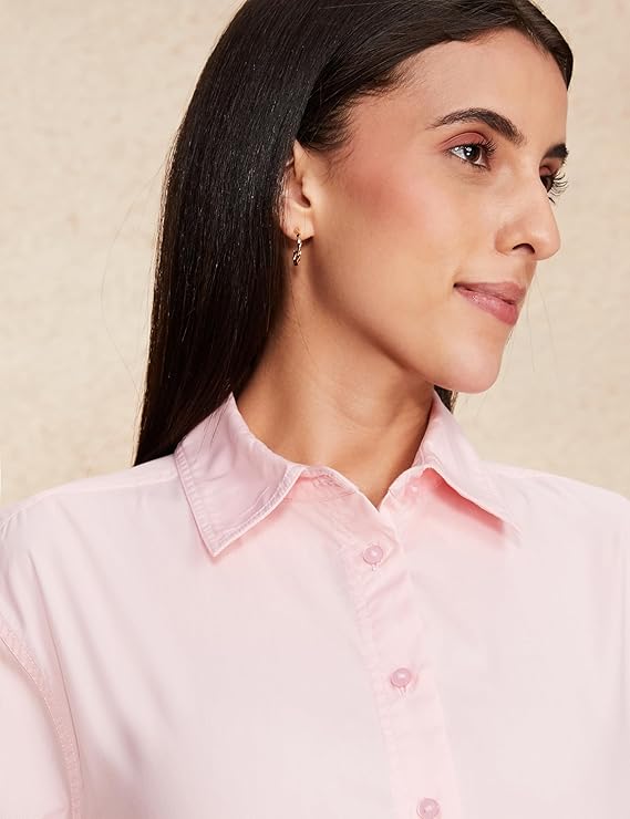 Symbol Women Oversized Cotton Casual Shirt (Available in Plus Sizes)