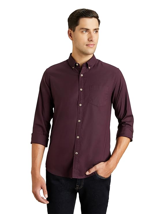 Symbol Premium Men Stylish Solid All Day Fresh Buttondown