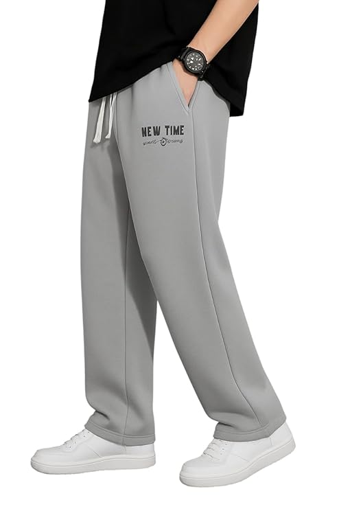 Samfor Mid-Rise Stretchable Joggers in Premium Polycotton Comfort Blend for Street and Lounge Wear - Korean Style Baggy Track Pants for Men