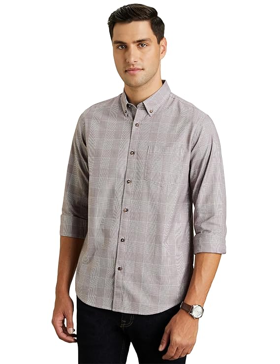 Symbol Premium Men Stylish Checkered Casual Shirt - Regular Fit | Full Sleeve | Pure Cotton | Smart Casual Wear (Available in Plus Sizes).