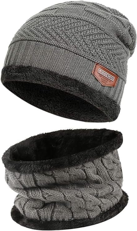 Fitness Mantra® Sports Winters Cap Muffler for Men Women| Beanie Cap| 1 Set| (Multicolor)