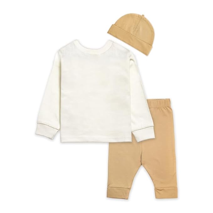 Real Basics Cotton Clothing Sets for Boys girls - Unisex Clothing sets Full Sleeve T-shirt Pant Cap