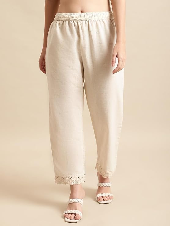 Pistaa Women Regular Fit High Rise Palazzo