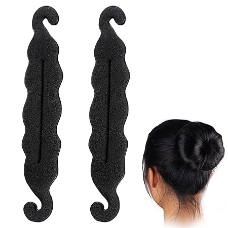 TEMPERIA (2pcs) Hair Bun Puff Maker for Women Girls - Hairstyle Accessories for Buns, Juda, French Twists Updos - Modern Bun, Hair Bump Up Puff Clips Styling Tools