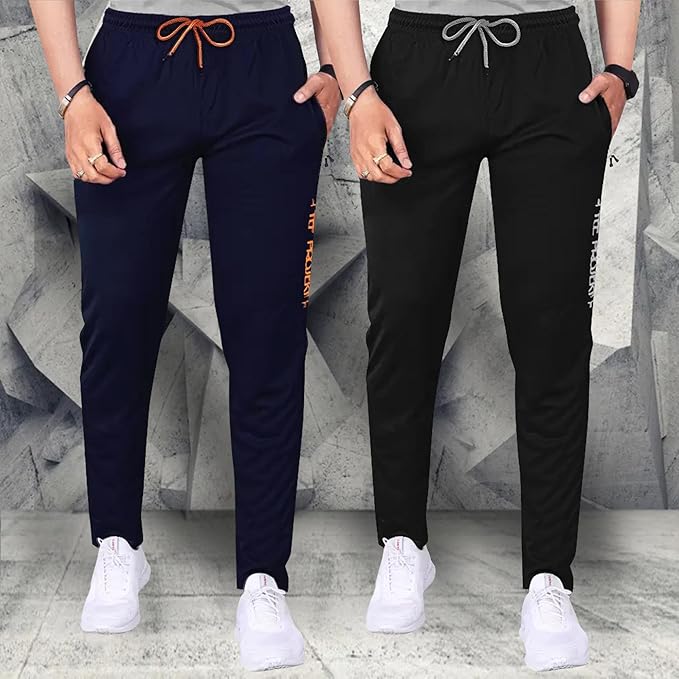Pinkmint Men Combo Track Pant with Lycra Elastic Jogger Suitable for Active Wear, Jogger Yoga Wear, Sports