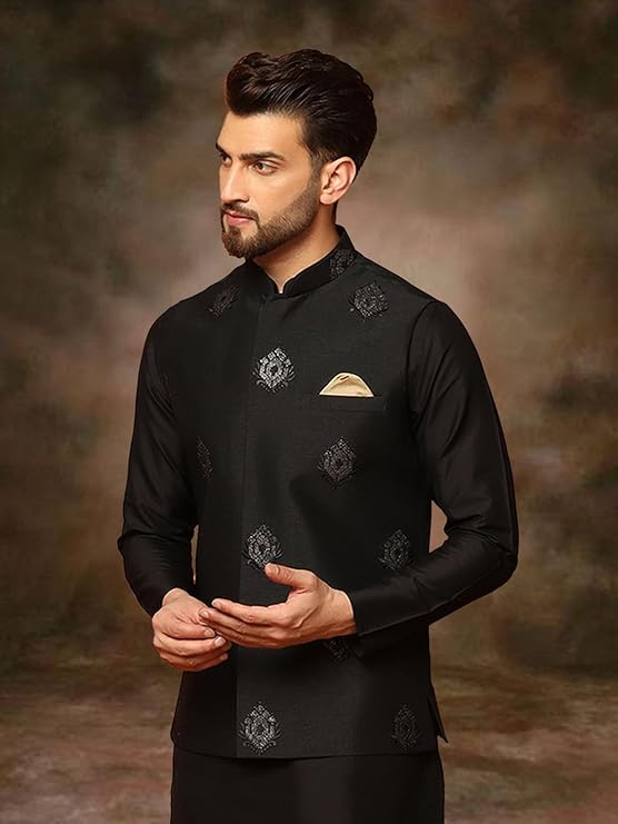 KISAH Nehru Jacket for Men – Modi Jacket | Ethnic Formal Waist Coat for Weddings, Parties Office Wear