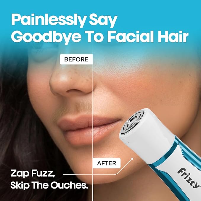 Frizty Adjustable 4 in 1 Face &amp; Body Hair Trimmer for Women | 4 Heads- Bikini &amp; Body Shaver, Face &amp; Eyebrow, Nose and Ear Trimmer | Rechargeable | Full Body Hair Removal Machine for Women
