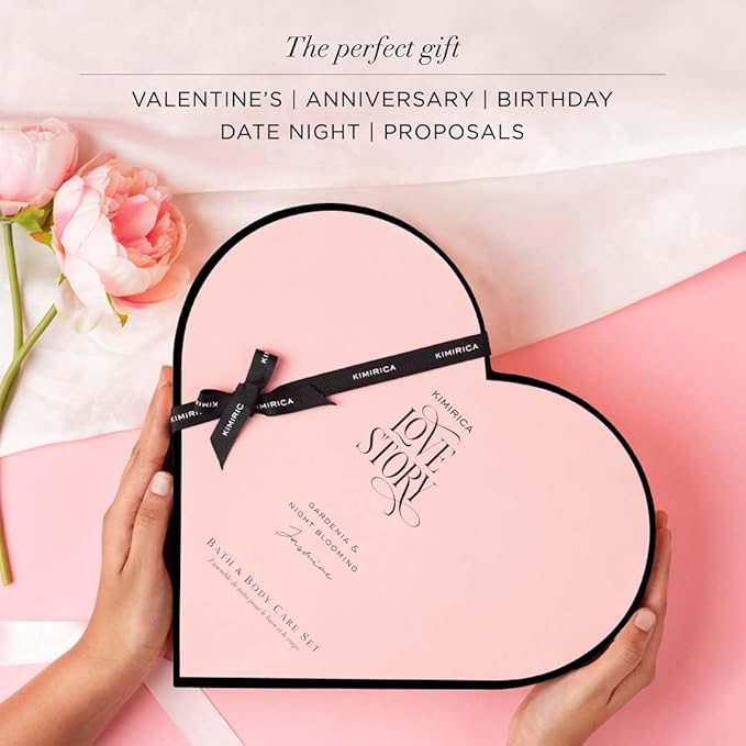 KIMIRICA Gift Set Love Story Moment For Women &amp; Men| Luxury Bath And Body Care Set For Husband &amp; Wife |Birthday Gift Kits|Anniversary To Pamper Your Loved Ones For All Occasion &amp; Ages