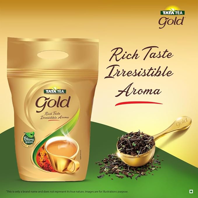 Tata Tea Gold 1kg, Premium Assam Teas With Gently Rolled Aromatic Long Loose Leaves, Rich &amp; Aromatic Chai, Black Tea