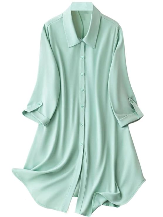 Leriya Fashion Women Shirt Dress | Knee Length Dresses | Loose Fit | Button-Down | 3/4 Sleeve | Vacation Outfit