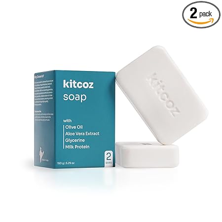 Kitcoz Anti Fungal &amp; Anti Bacterial Soap For Intensive Fungal Infections of The Skin (Pack of 2) | Anti Itching Soap - Good for All Types of Skin (75gm x 2)