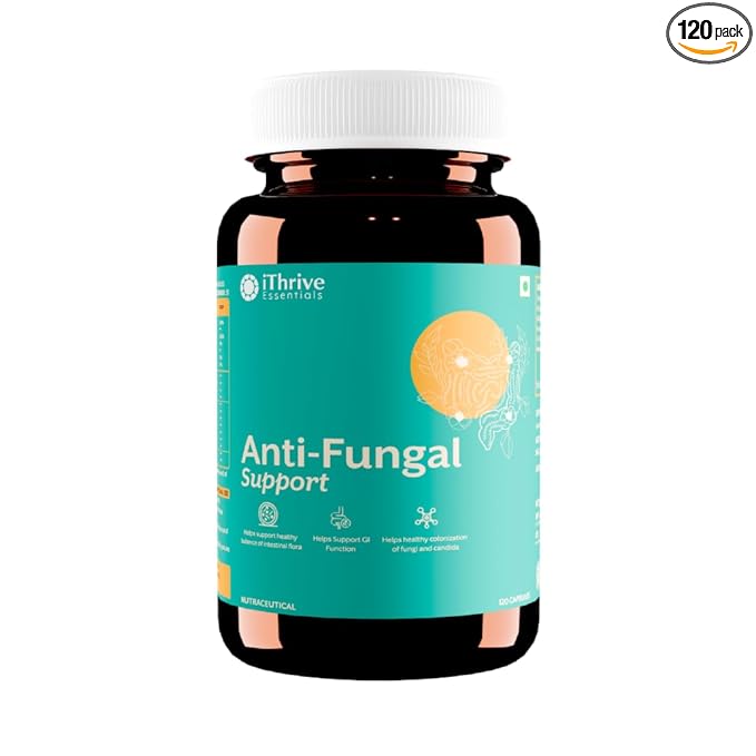 Essentials Anti-Fungal Support Supplement - 120 Capsules, Herbal Supplement to Prevent Fungal Overgrowth and Improve Microbiome Balance