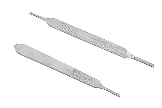 RightCare Stainless Steel Scalpel/Blade Handle 4 No. – Surgical-Grade, Corrosion-Resistant, Hand-Forged Instrument for Medical, Clinical &amp; Laboratory Use
