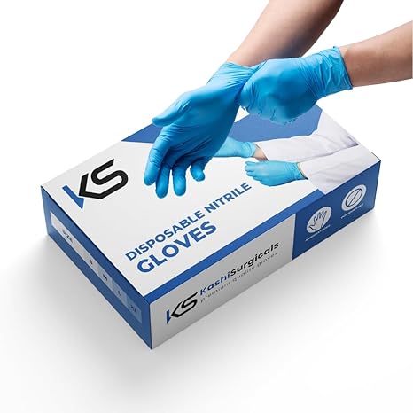 KS Powder Free Nitrile Hand Gloves, Food Grade, Made in Malaysia