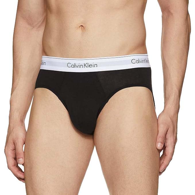 Calvin MENWEARPremium Men Brief (Black, Pack of 1)