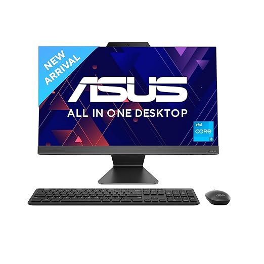 ASUS AIO A3202,21.45",12th Gen, Intel Core i3-1215U, All-in-One PC (FHD/8GB/256GB/Windows 11/MS Office 365 Basic (1Year)*/Office 2024/Black/4.84 Kg), with Wireless Keyboard &amp; Mouse, A3202WBA-BPB010WS