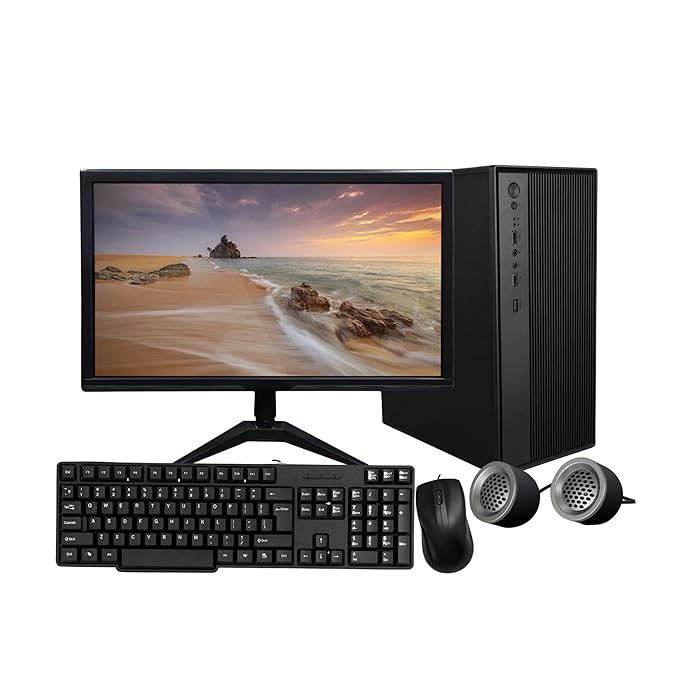 TECNICO Student Learning Desktop Set, 20" HD All-in-One Computer, Core i3 2nd Gen, 8 GB DDR3 RAM, 128 GB SSD, 20" LED Monitor, Keyboard &amp; Mouse,Speaker, WiFi