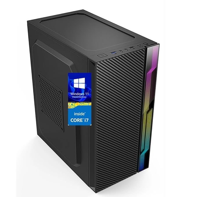 Desktop PC,Core i7-4770/90 Turbo | 16GB RAM | 256 GB M.2 NVMe SSD | HDMI, VGA, Gigabit LAN,USB 3.0,HD Graphics (Clocite CPU Fan,Windows 11 Pro+MS Office/i7,16GB,256GB,Desktop-Cosmic)