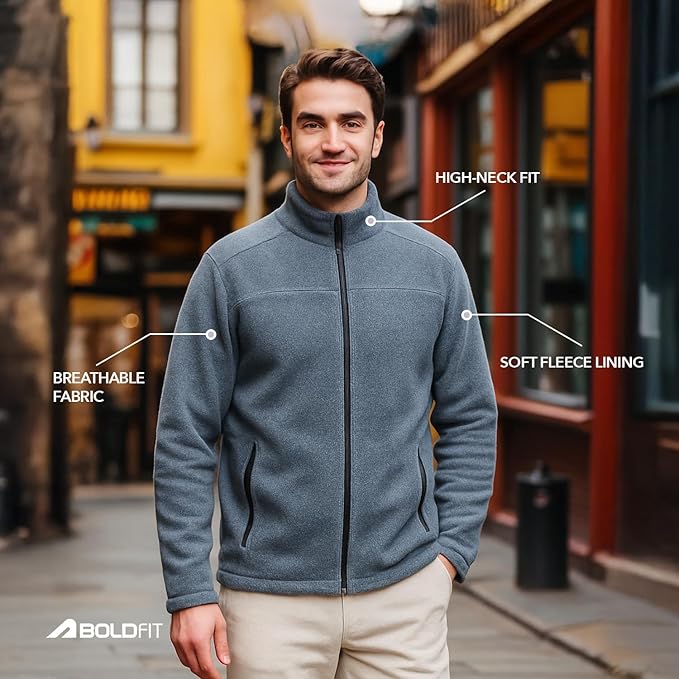 Boldfit Sweatshirt for Man Stylish Sweatshirts for Men Breathable Jacket for Man Full Zipper Sweatshirt for Men Casual Sweat Shirt Full Sleeves Sweaters All Day Winter wear Jackets Stylish: